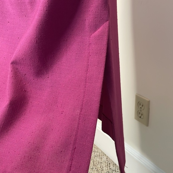 Handmade Magenta Women's Midi Linen Look Skirt. Y2K - Picture 3 of 11